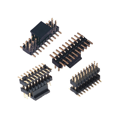 Black Plastic PA6T Pin Header Connectors 1.27x2.54mm Pitch Dual Row
