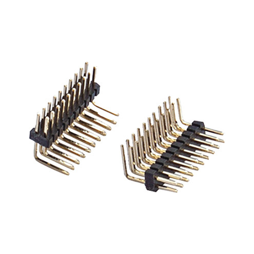 Waterproof Dual Row Pin Header Connectors 2.54 Mm Pitch Right Angle