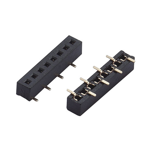 2.0mm pitch female header dual row single black palstic SMT H2.0 Ytype with column